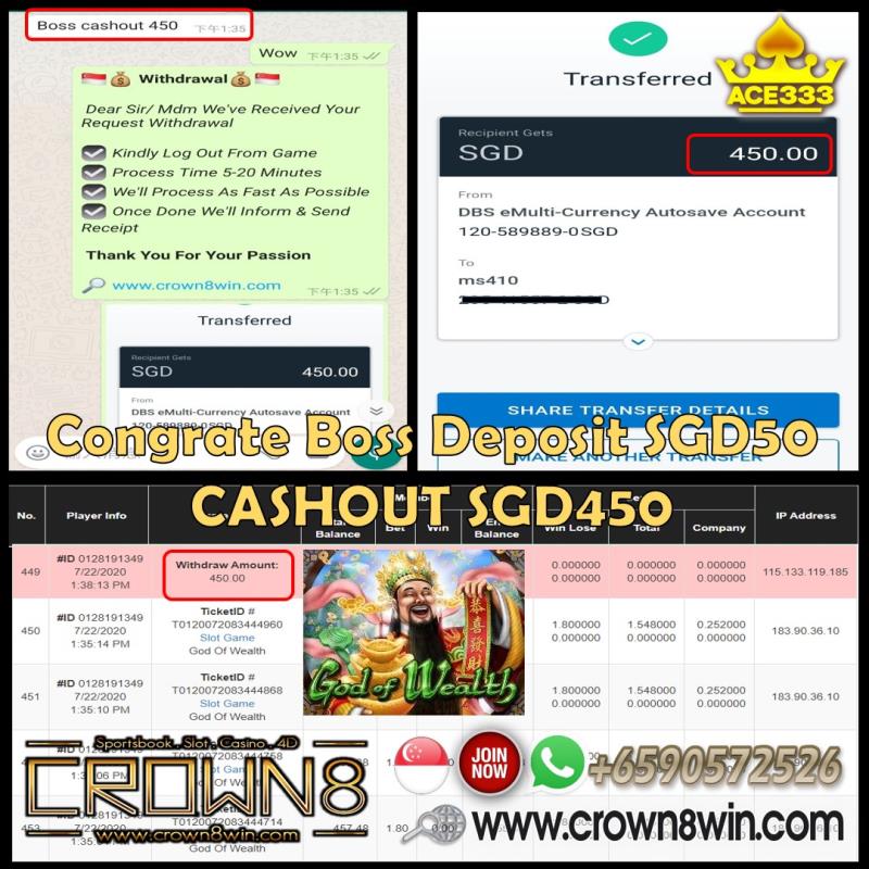 SG Member Cashout 450SGD