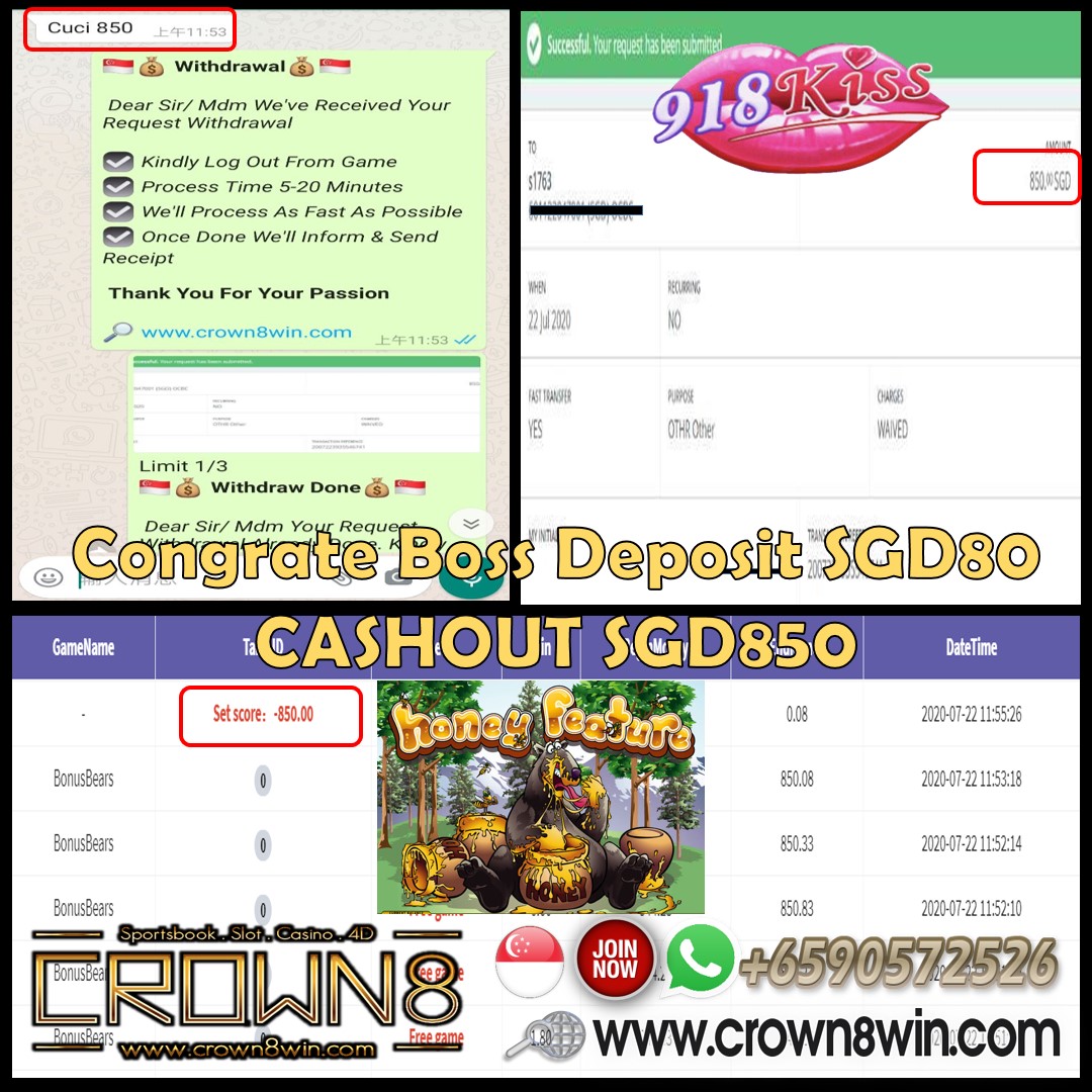 SG Member Cashout 850SGD